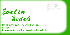 evelin medek business card